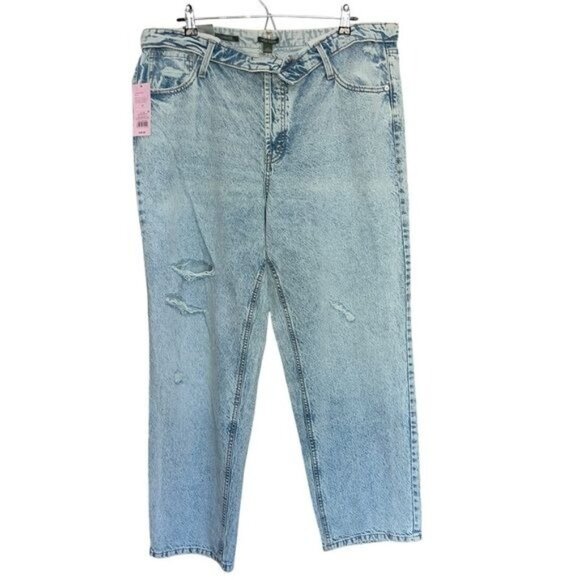 Wild Fable Light Wash High-Rise Straight Jeans Womens Size 17 NWT - Picture 1 of 16